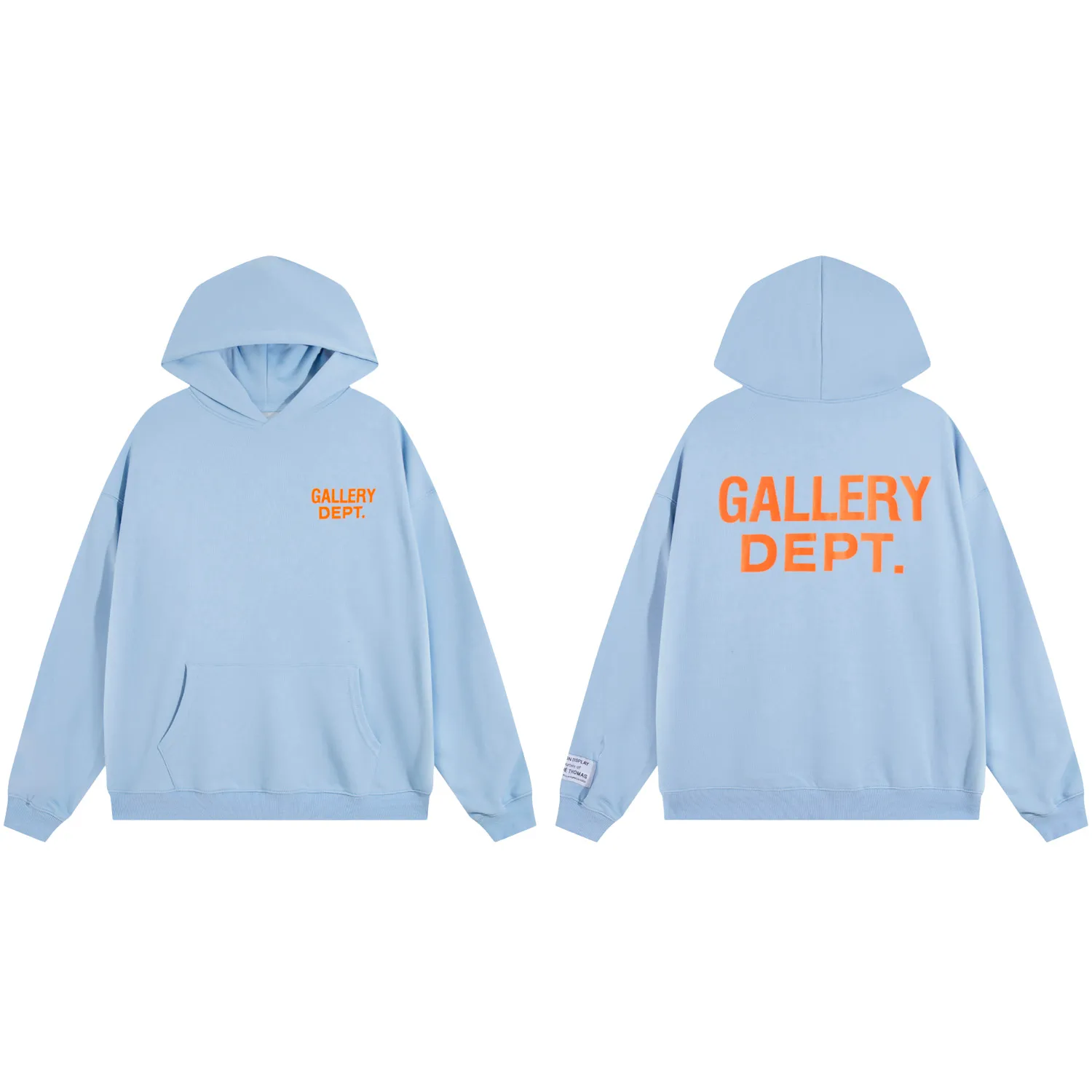 801#Gallery Dept new color matching classic letter slogan logo printed casual all-match hoodie hooded sweatshirt black printed khaki orange royal blue light blue yellow black printed black S~XL p180